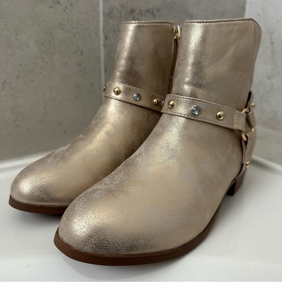 JESSICA SIMPSON Big Girls Gold Boots Size 5 - Picture 7 of 16